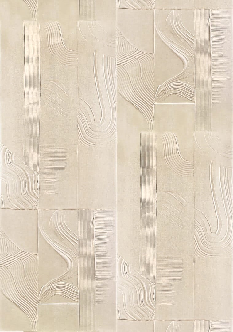 Tapeta tekstylna lniana z efektem tynku 3D Elitis RM1093 01 Palimpseste lin Le Jardin d'Aloes
