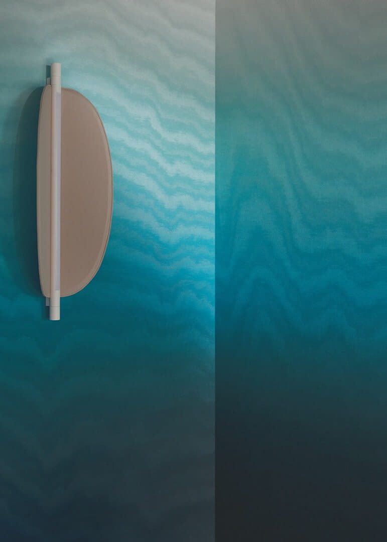 Mural tekstylny z efektem mory cieniowany Elitis RM1027 01 Voyage sur un nuage Moire