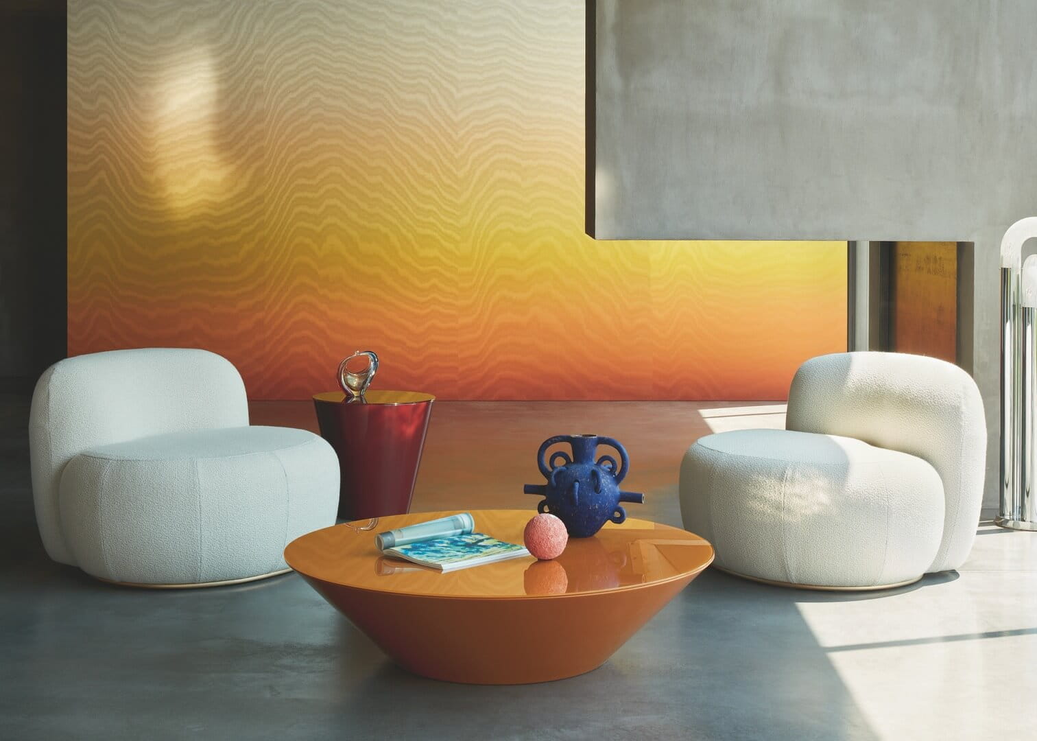 Mural tekstylny z efektem mory cieniowany Elitis RM1028 01 Plus pur que le soleil Moire
