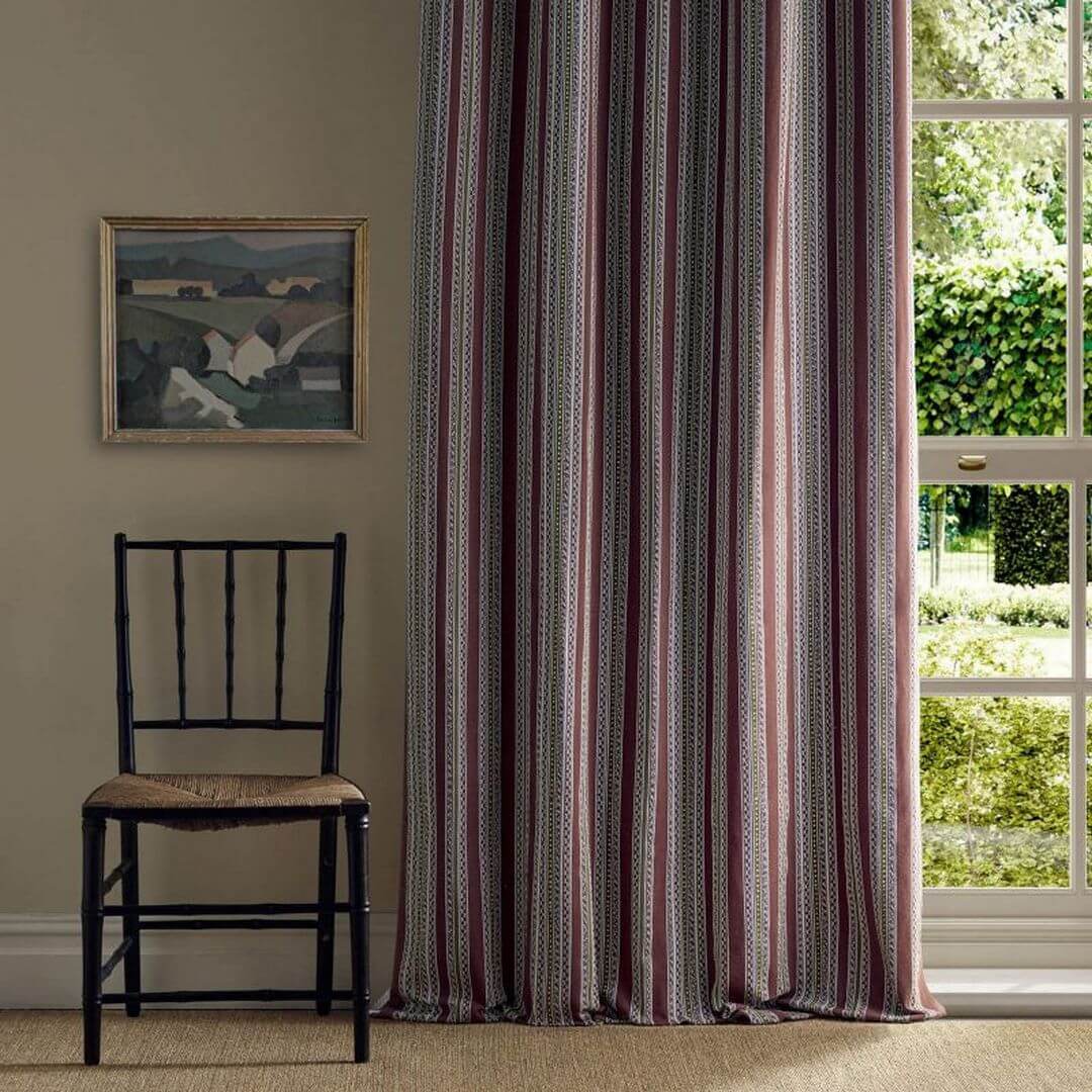 Tkanina bawełniana w paski Morris & Co. X The Huntington Bexleyheath Stripe 237686 The Unfinished Works Stripes