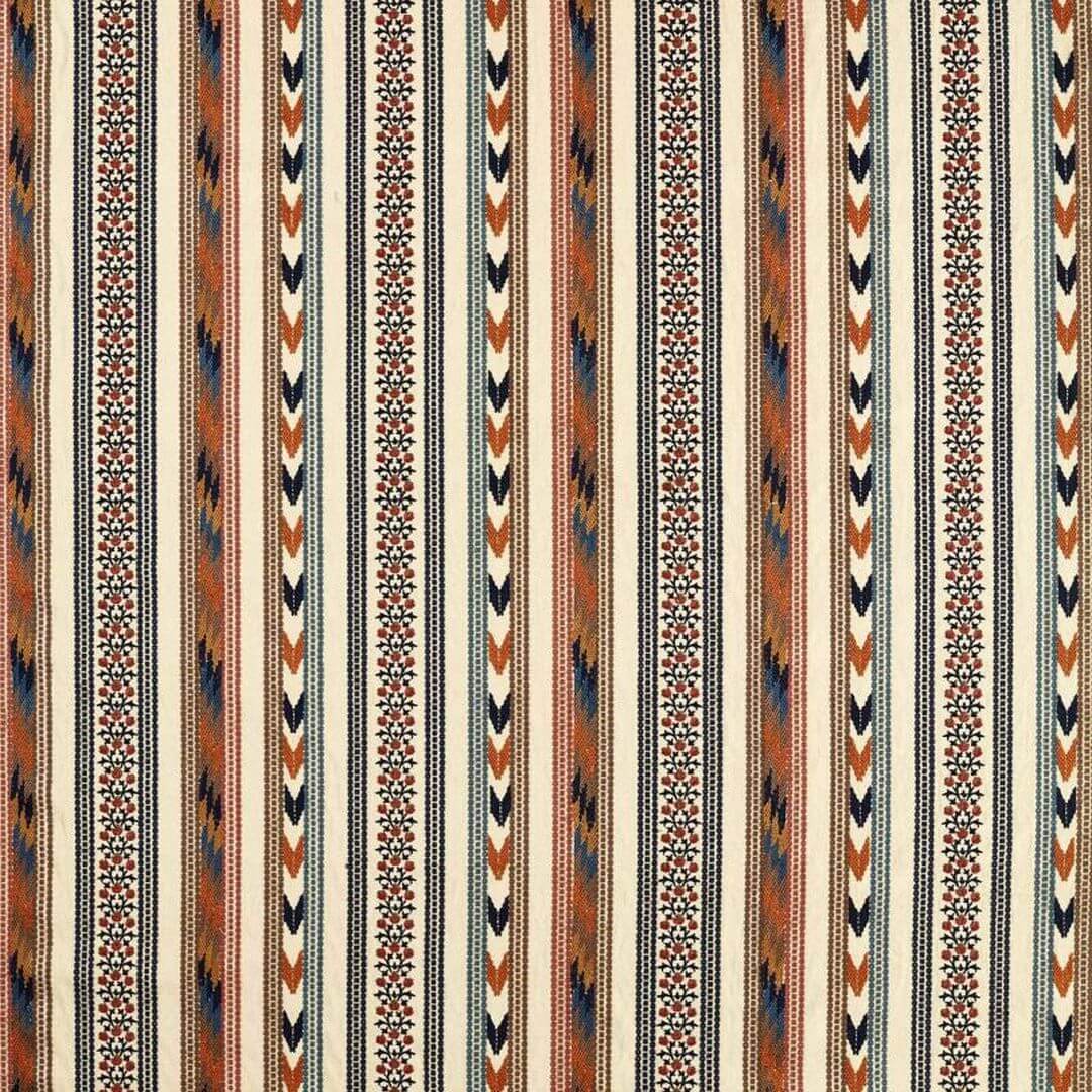 Tkanina w pasy z haftem Morris & Co. X The Huntington Bloomsbury Stripe 237702 The Unfinished Works Stripes