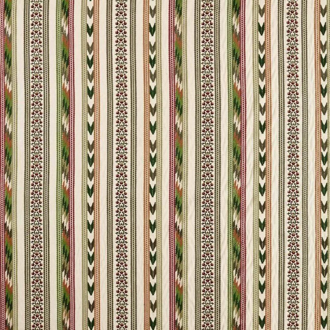 Tkanina w pasy z haftem Morris & Co. X The Huntington Bloomsbury Stripe 237703 The Unfinished Works Stripes