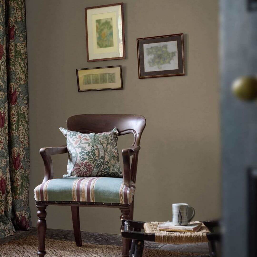 Tkanina w pasy lniano-bawełniana Morris & Co. X The Huntington Pimlico Stripe 237690 The Unfinished Works Stripes