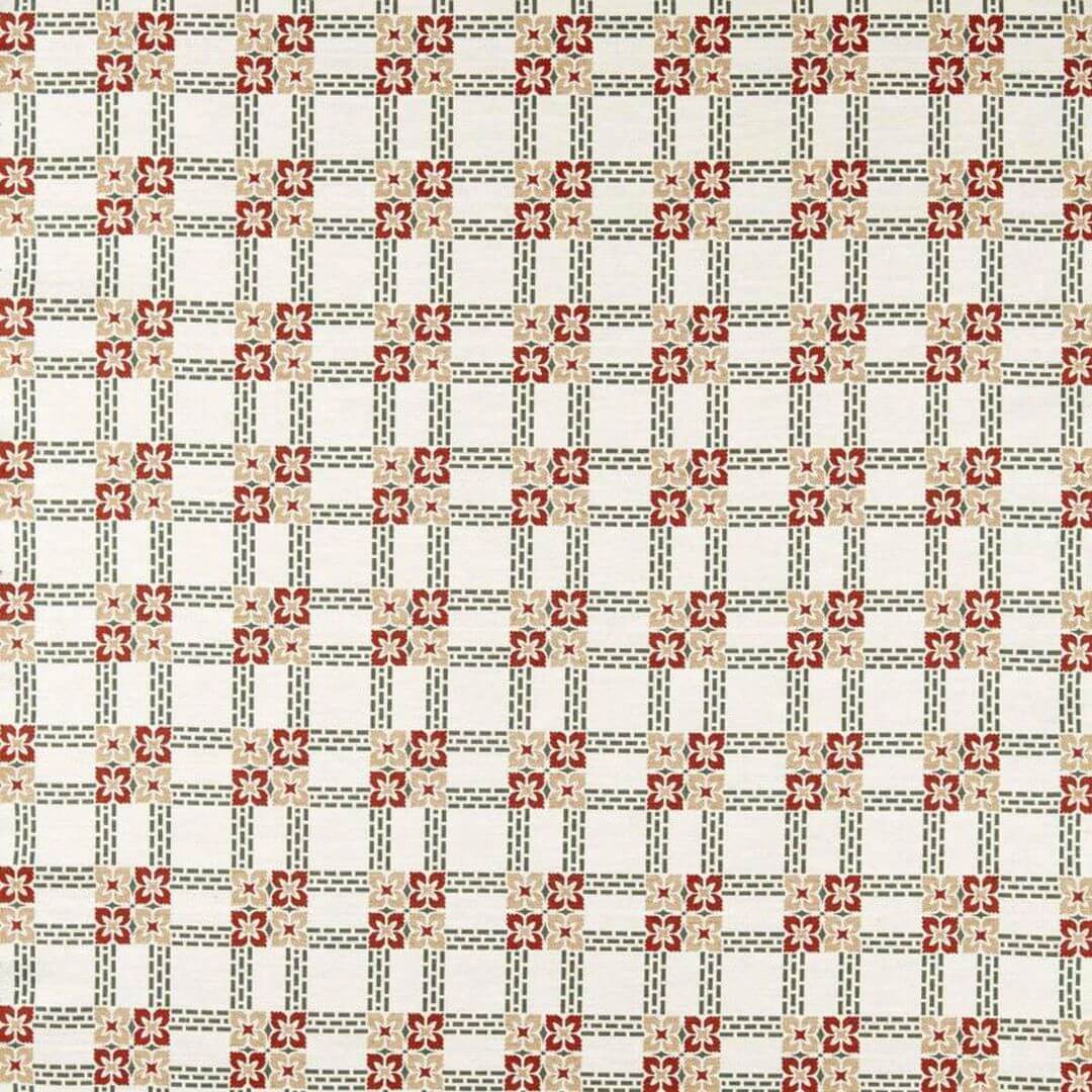 Tkanina w kratkę dekoracyjna Morris & Co. X The Huntington Wsley Weave 237706 The Unfinished Works Stripes
