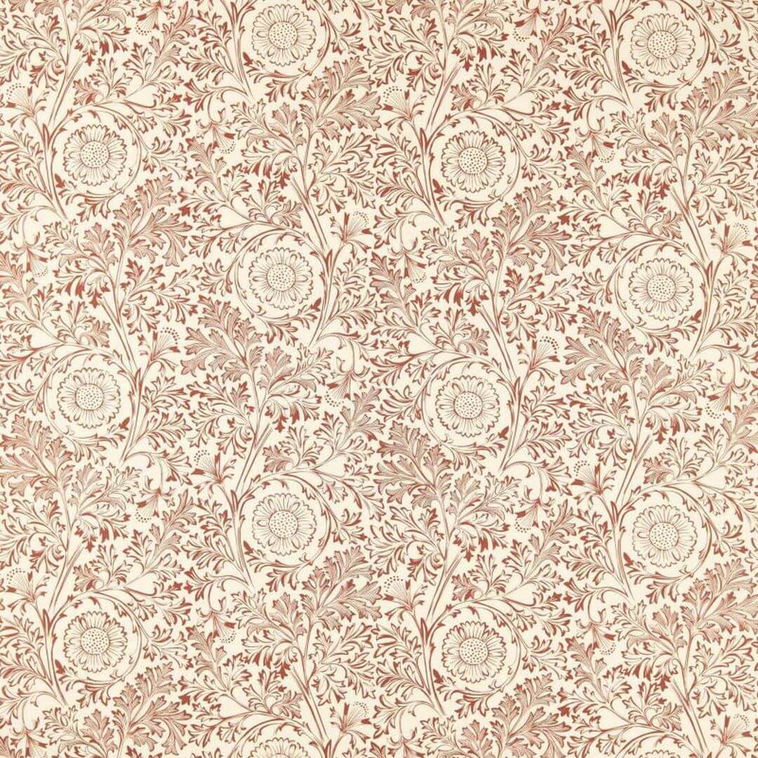 Tkanina w liście i kwiaty rumianku Morris & Co. X The Huntington Chamomile 227387 The Unfinished Works Fabrics