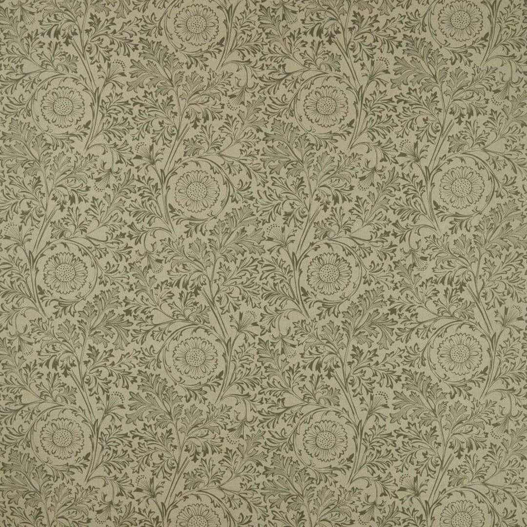 Tkanina w liście i kwiaty rumianku Morris & Co. X The Huntington Chamomile 227388 The Unfinished Works Fabrics