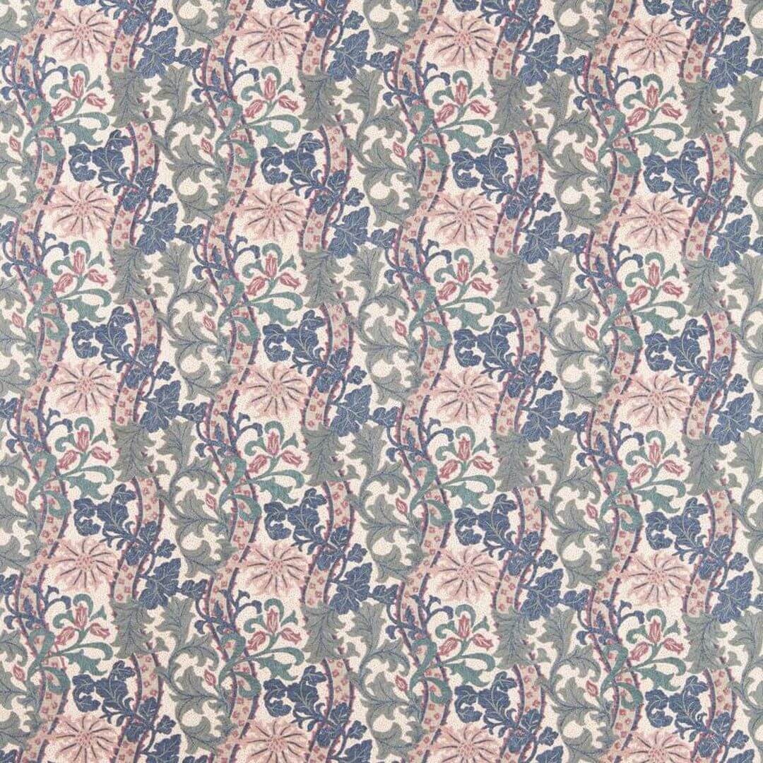 Tkanina haftowana Morris & Co. X The Huntington Cornflower Embroidery 237666 The Unfinished Works Fabrics