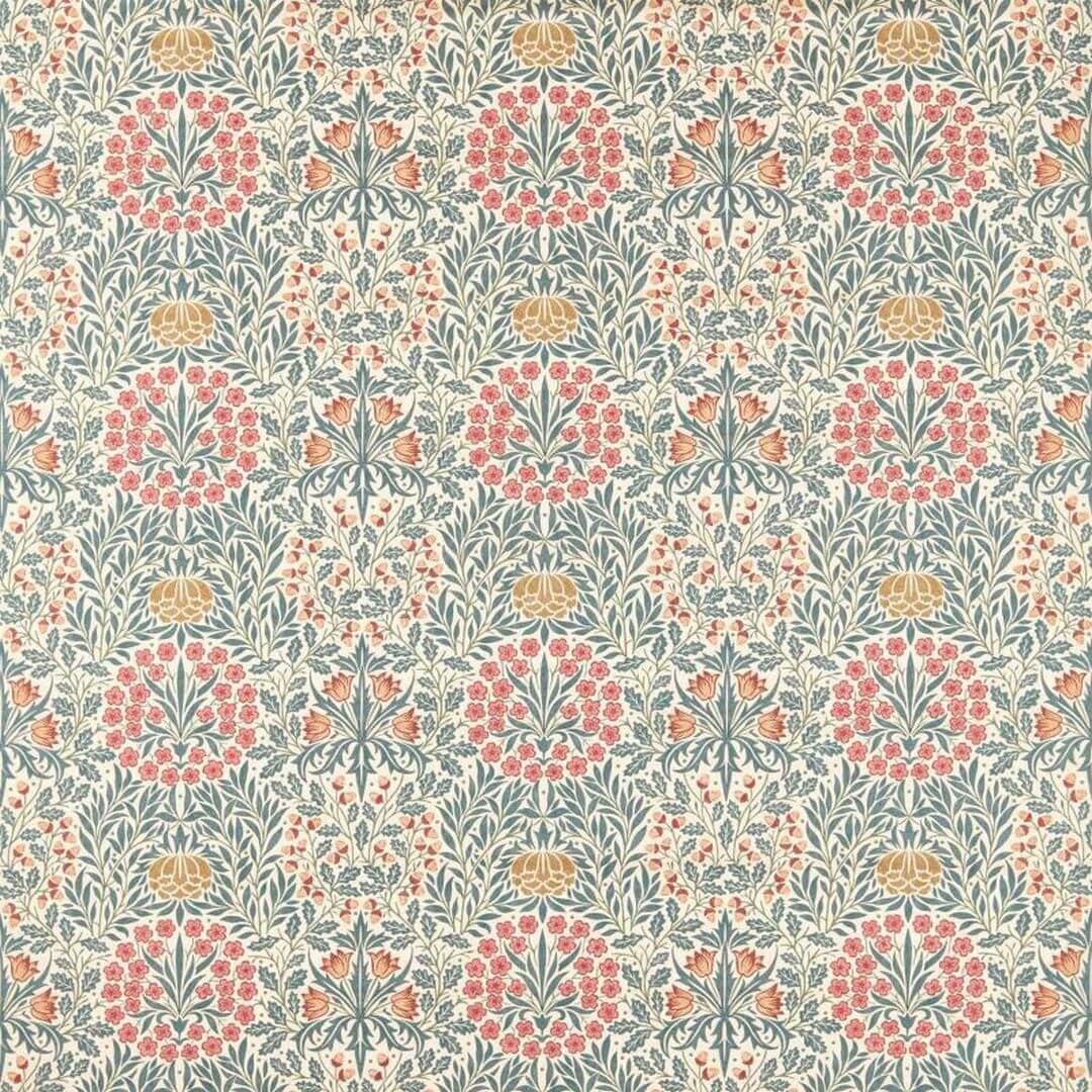 Tkanina w motyw roślinny Morris & Co. X The Huntington Daisy & Oak 227371 The Unfinished Works Fabrics
