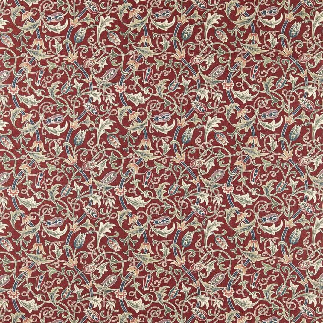 Tkanina w ornament florystyczny Morris & Co. X The Huntington Scrolling Tulip 227362 The Unfinished Works Fabrics