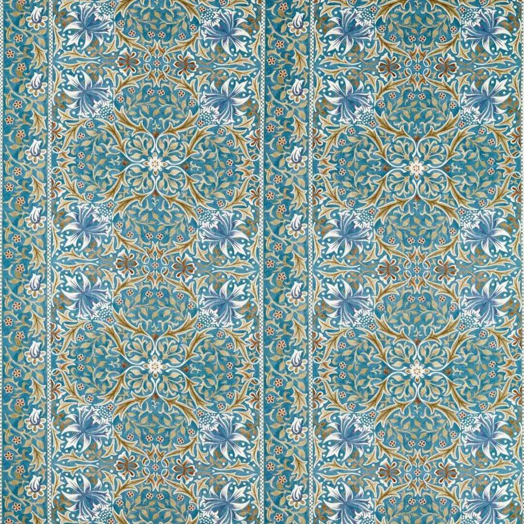 Tkanina we wzory roślinne Morris & Co. X The Huntington Walthamstow 227365 The Unfinished Works Fabrics