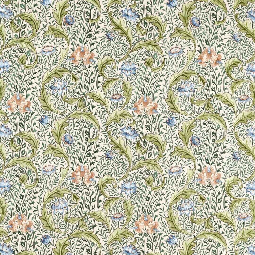 Tkanina Morris & Co. X The Huntington Wild Tulip & Vine Embroidery 237665 The Unfinished Works Fabrics