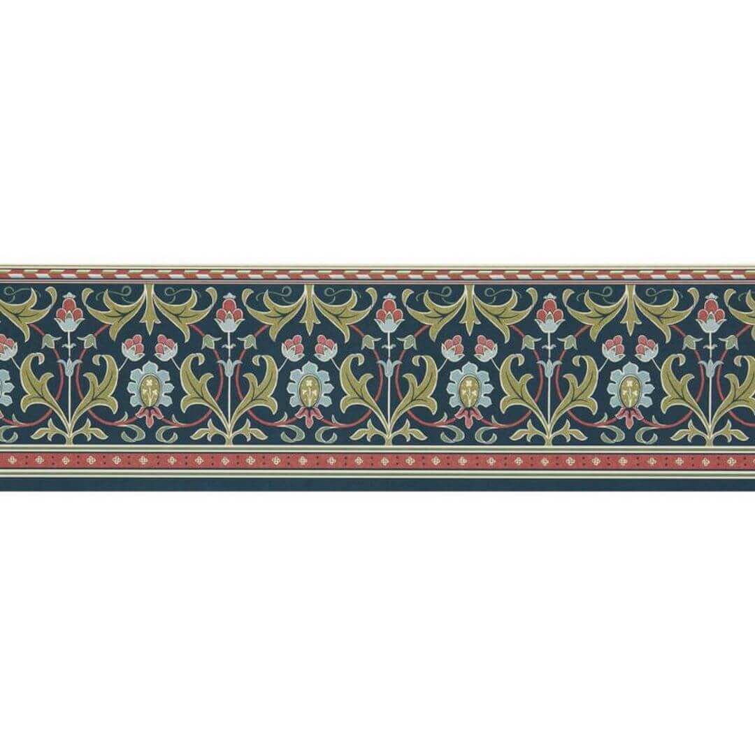 Border w stylu vintage z ornamentem Morris & Co. x The Huntington Ornamental Frieze 217613 The Unfinished Works