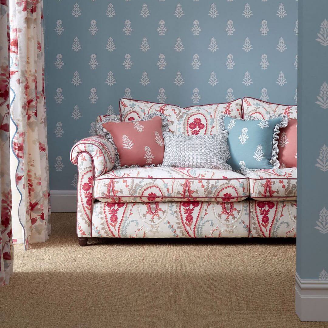 Tapeta stylizowane kwiaty Sanderson 217463 Dabu Curios