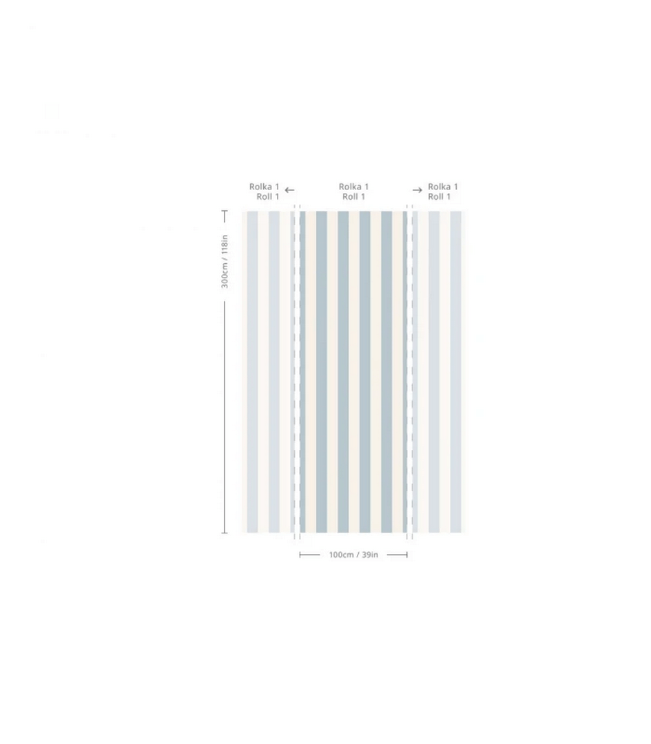 Mural pasy Bold Stripe Ocean Wallcolors