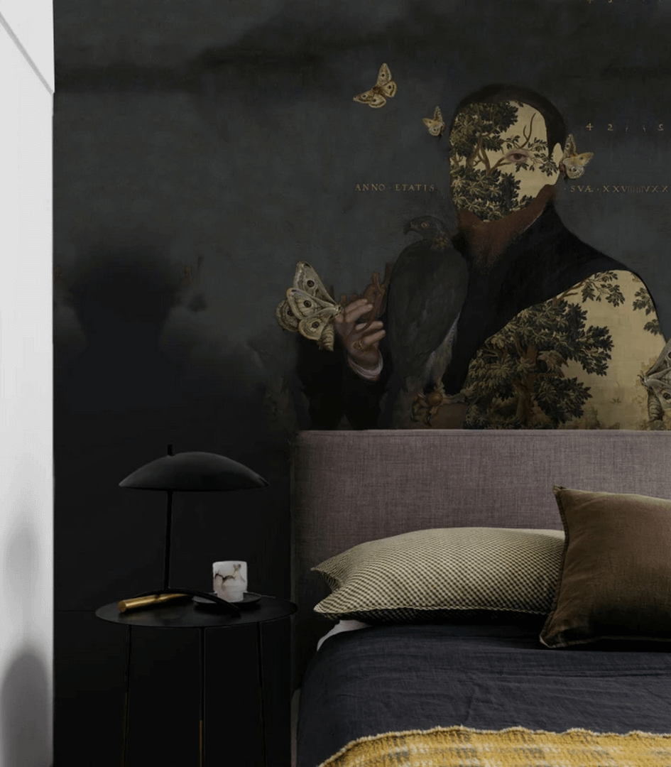 Mural artystyczny portret Gentleman Moth Wallcolors