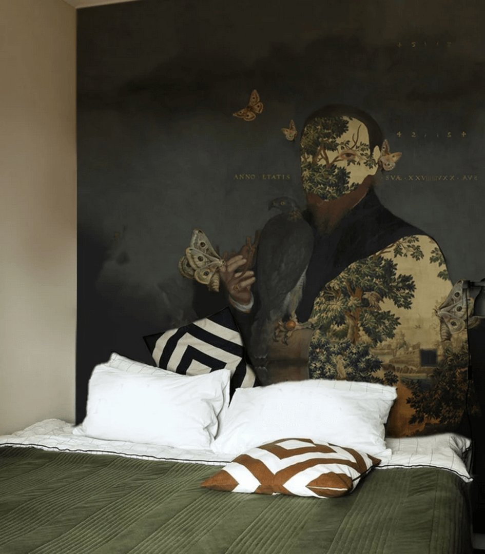 Mural artystyczny portret Gentleman Moth Wallcolors