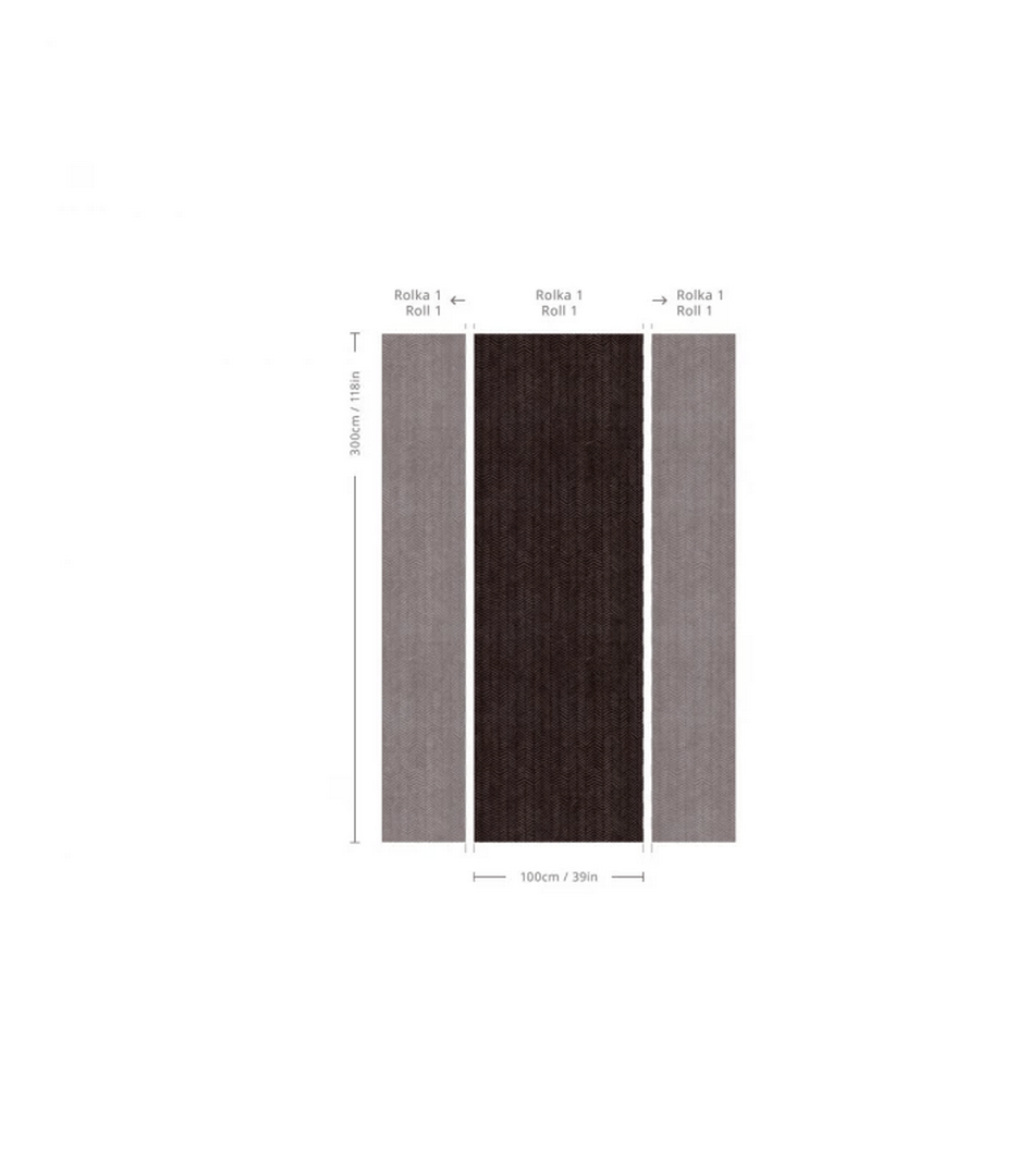 Mural z motywem jodełki Herringbone Burgundy Wallcolors