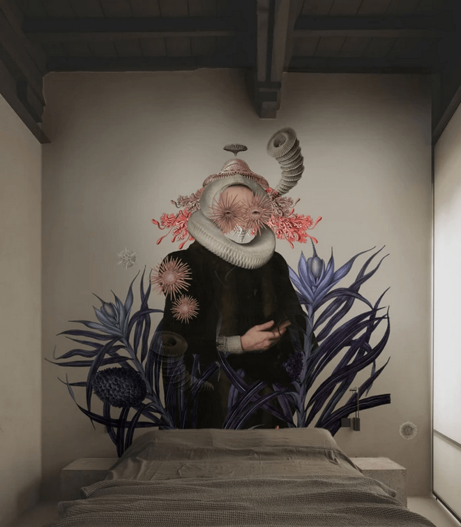 Mural artystyczna postać Lady Medusa Beige Wallcolors