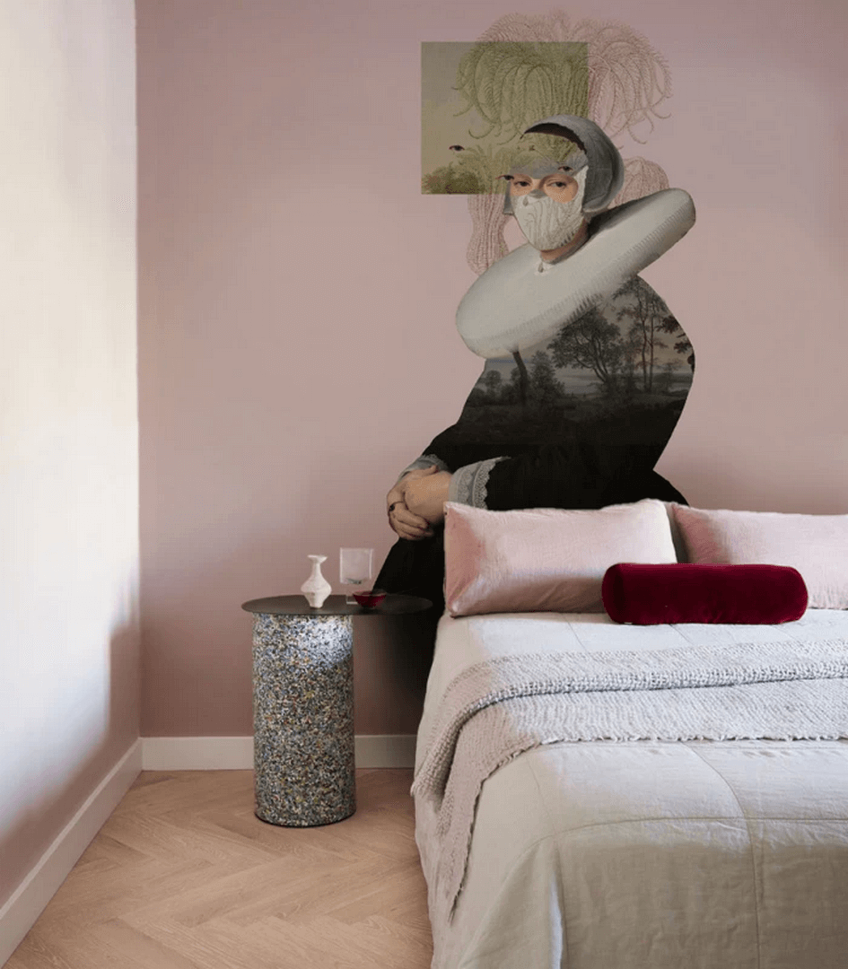 Mural kobieta z krajobrazem Landscape Muse Pink Wallcolors