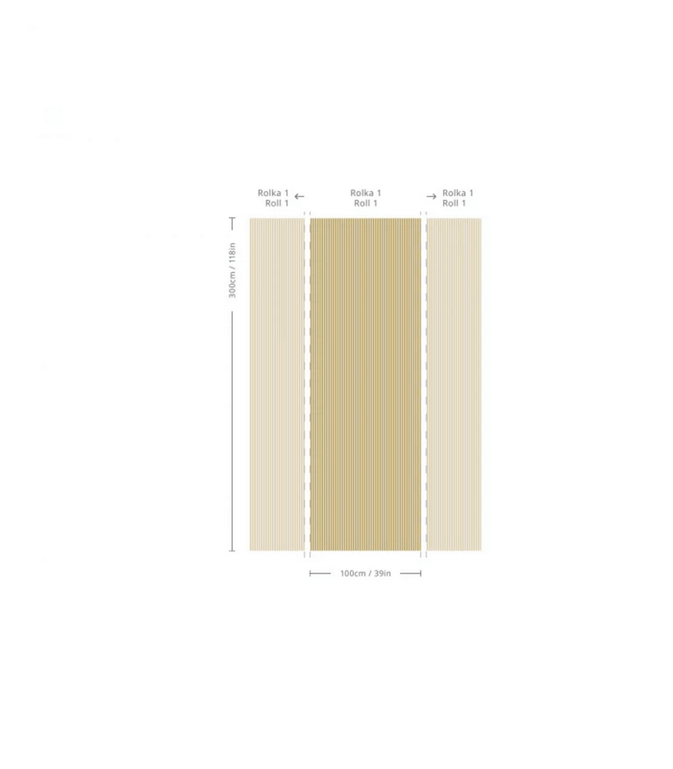 Mural paseczki Stripe Meadow Mustard Wallcolors