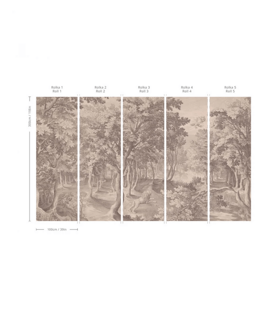 Mural krajobraz drzew Timeless Trees Beige Wallcolors