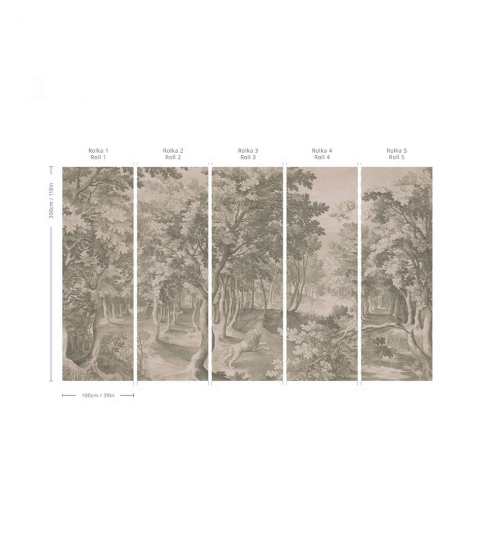 Mural krajobraz drzew Timeless Trees Green Wallcolors