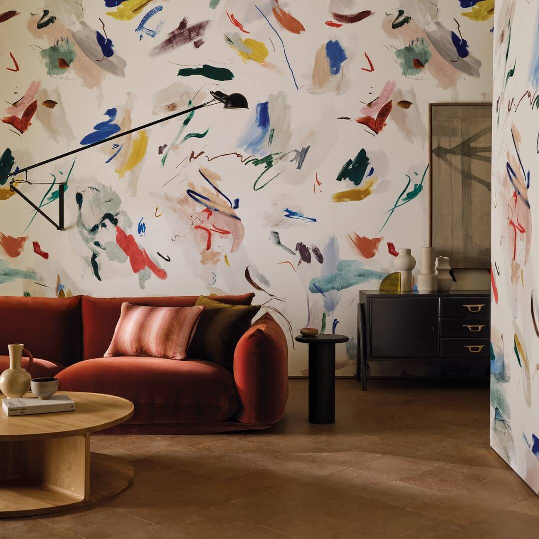 Mural tekstylny abstrakcyjny Black Edition W963/01 Pigment Mural Istoria