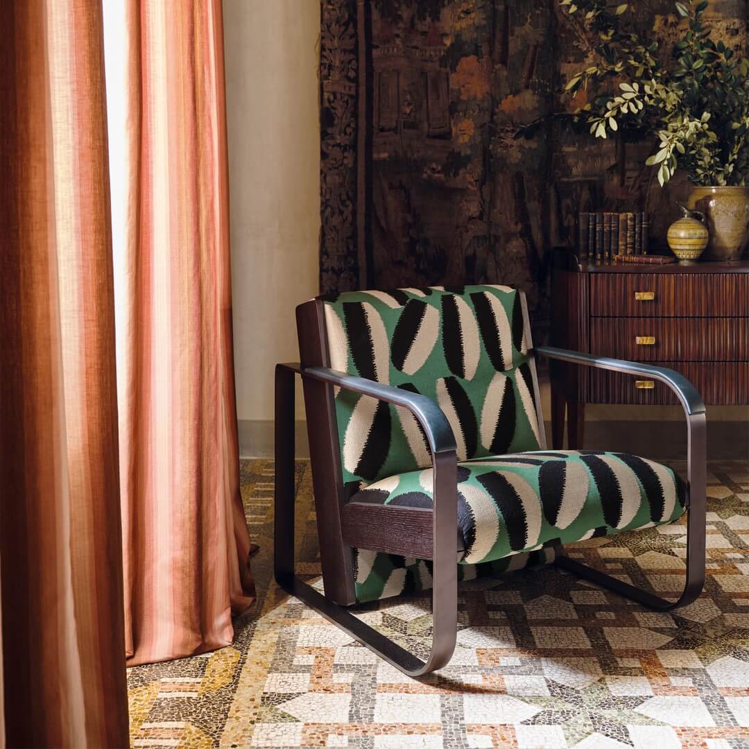 Tkanina dekoracyjna z owalnym wzorem Black Edition 9164/02 Timor Istoria