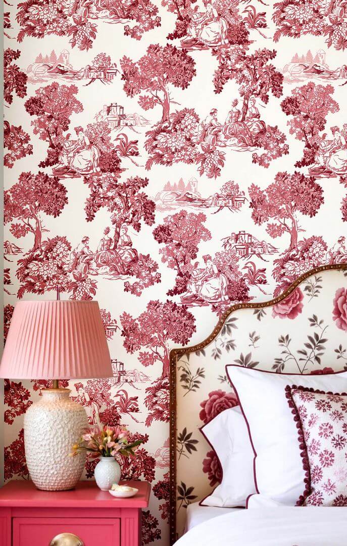 Tapeta w stylu toile de Jouy Cristiana Masi 8343 Blooming Garden