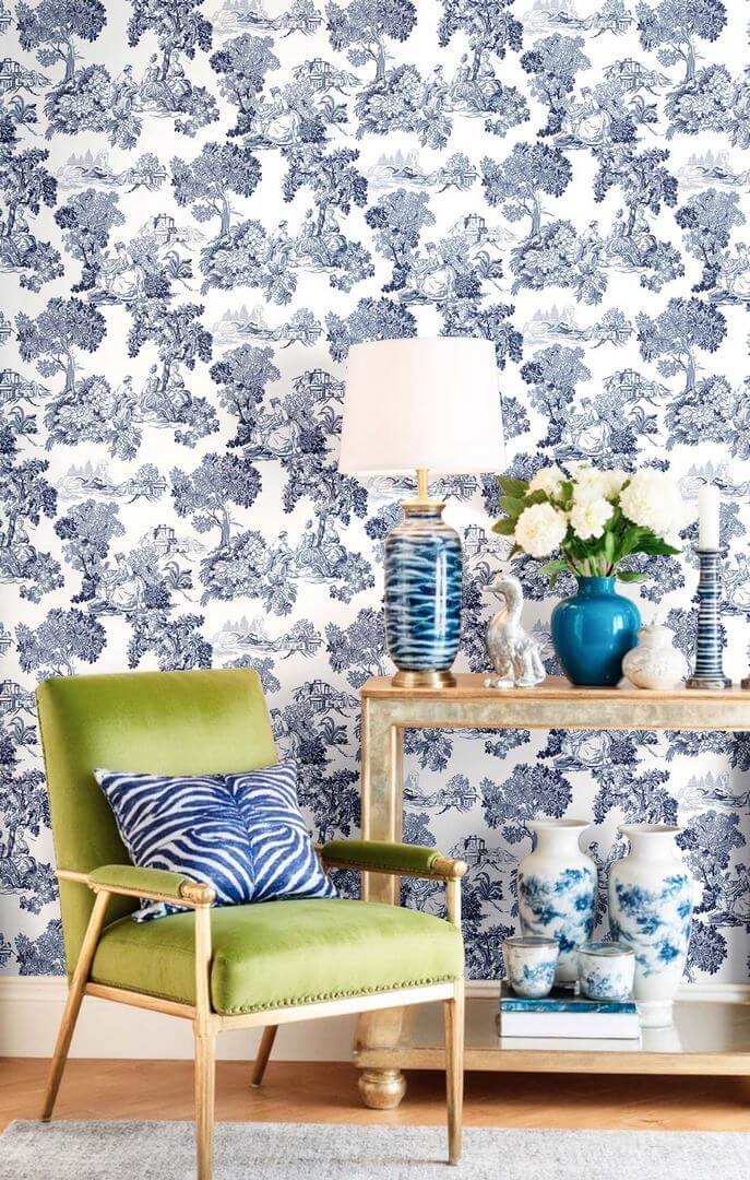 Tapeta w stylu toile de Jouy Cristiana Masi 8343 Blooming Garden