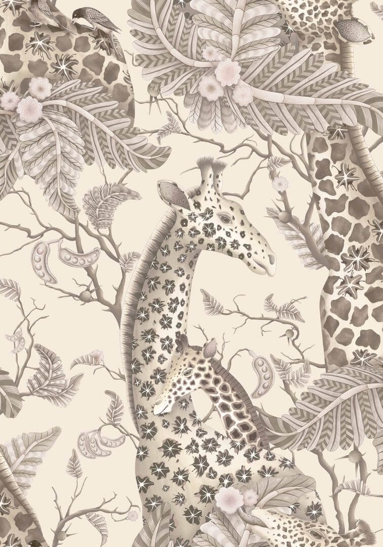Tapeta królewskie żyrafy Cole & Son x Ardmore Royal Giraffe 129/3011 Baobab