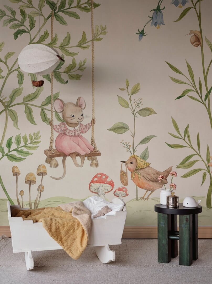 Fototapeta bajkowy ogród Sandberg S10593 Vilhelmina Green Familjen