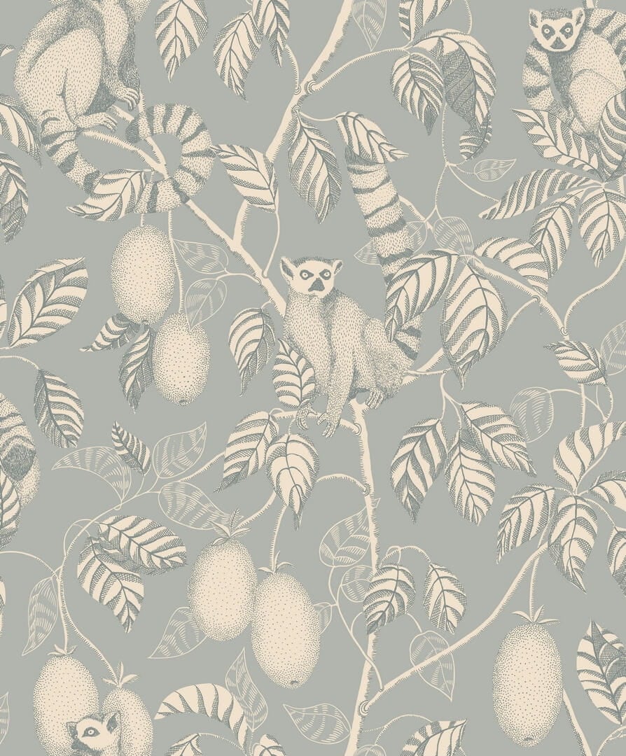 Tapeta lemury Sandberg S10630 Elliot Light Blue Familjen