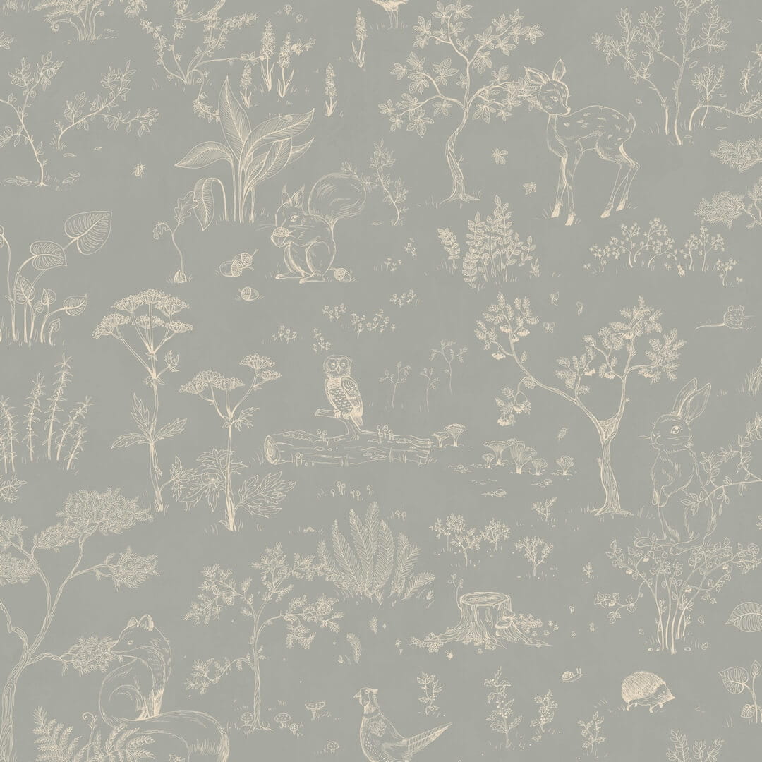 Tapeta leśne zwierzątka Sandberg S10640 Hollie Misty Blue Familjen