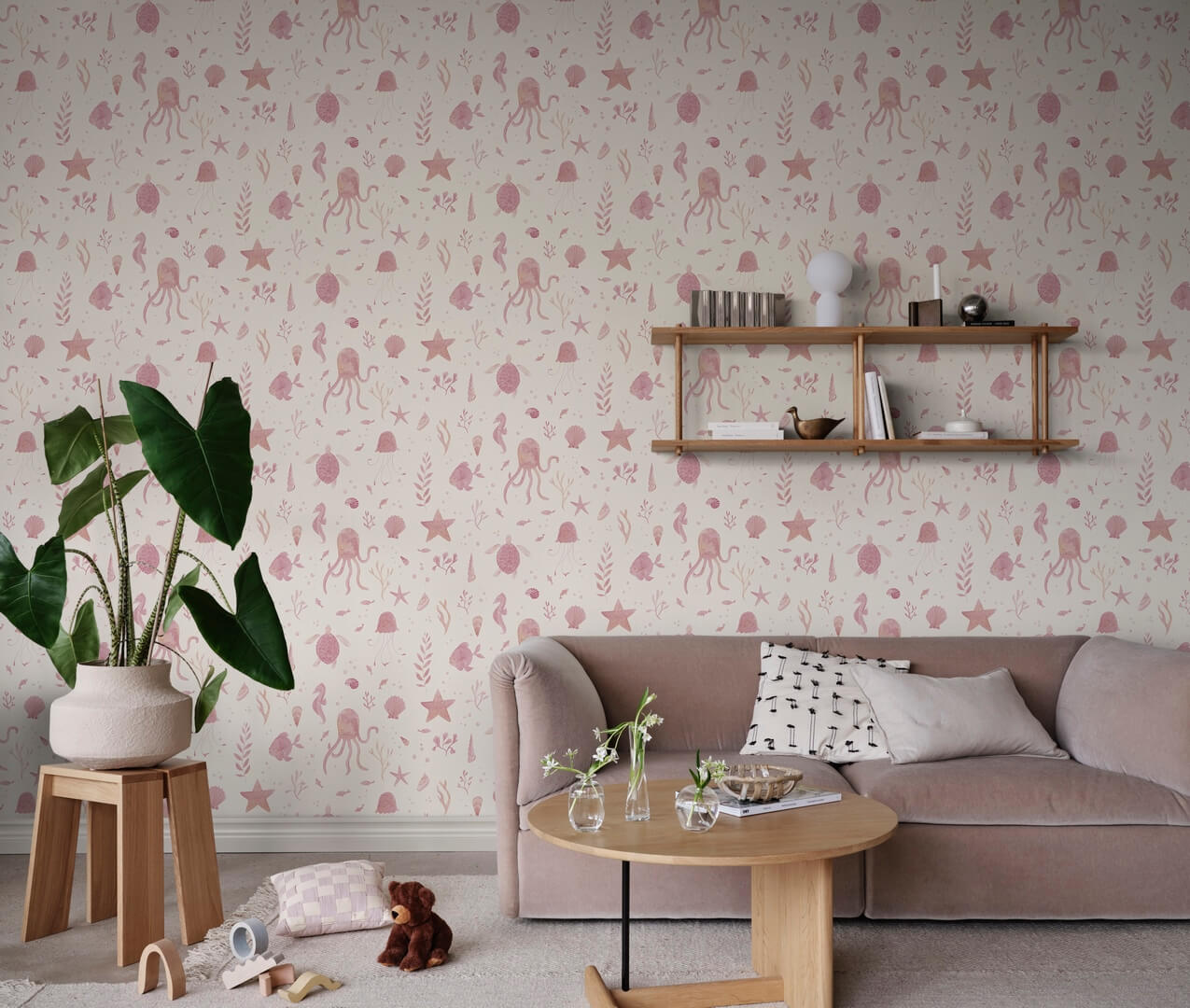 Tapeta podwodne zwierzątka Sandberg S10717 Della Pink Familjen