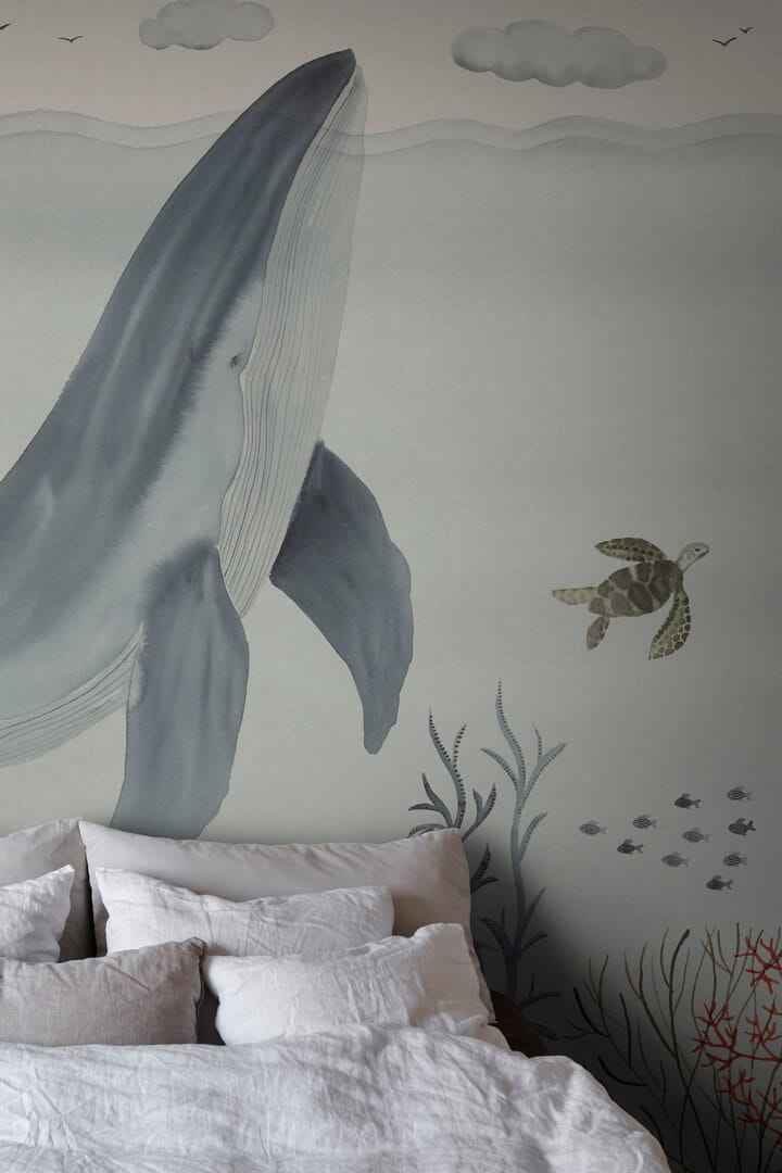 Fototapeta wieloryb i przyjaciele Sandberg S10759 Sally Blue Familjen