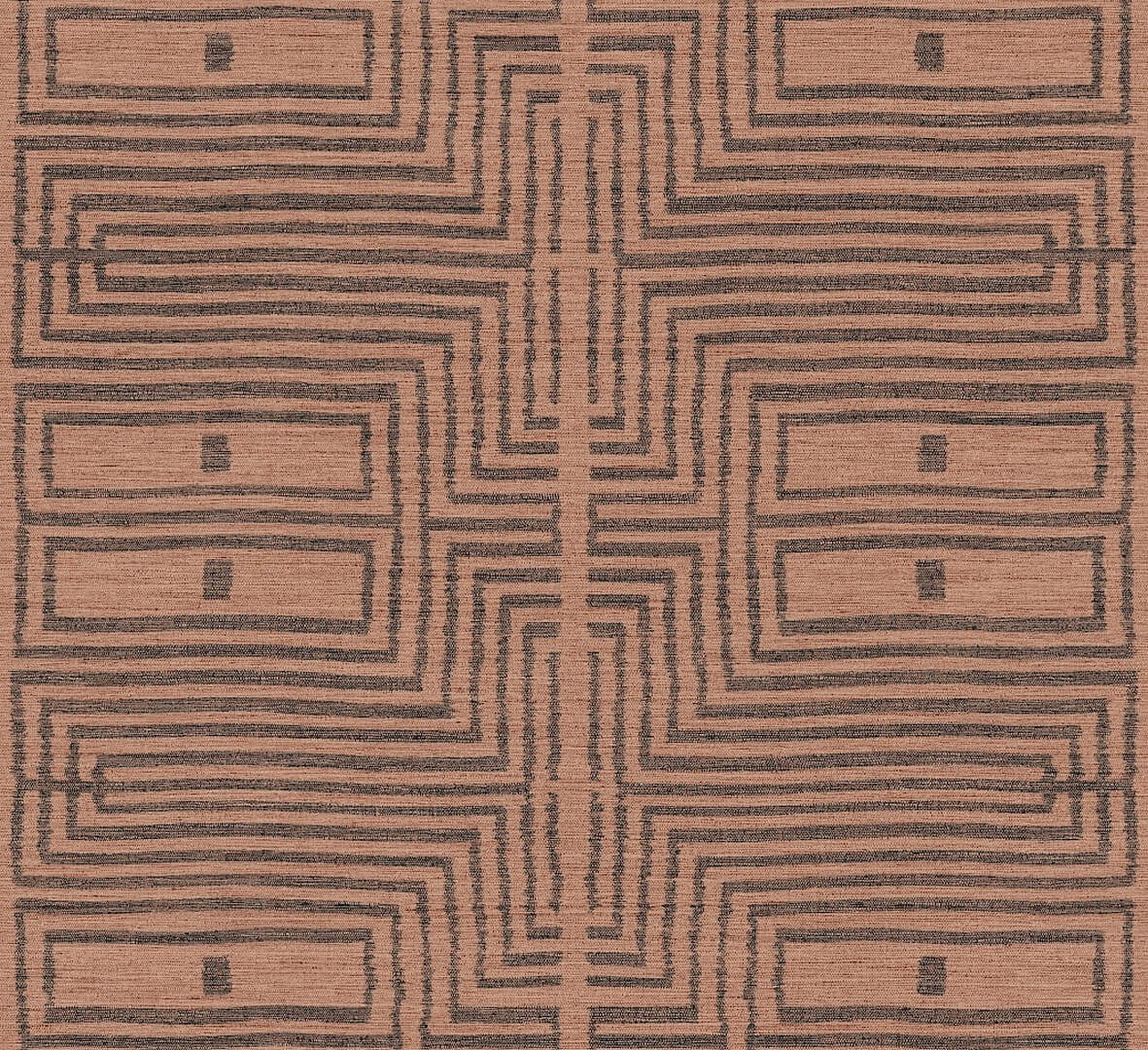 Tapeta etniczna z geometrycznym wzorem Masureel RIC301 Serica