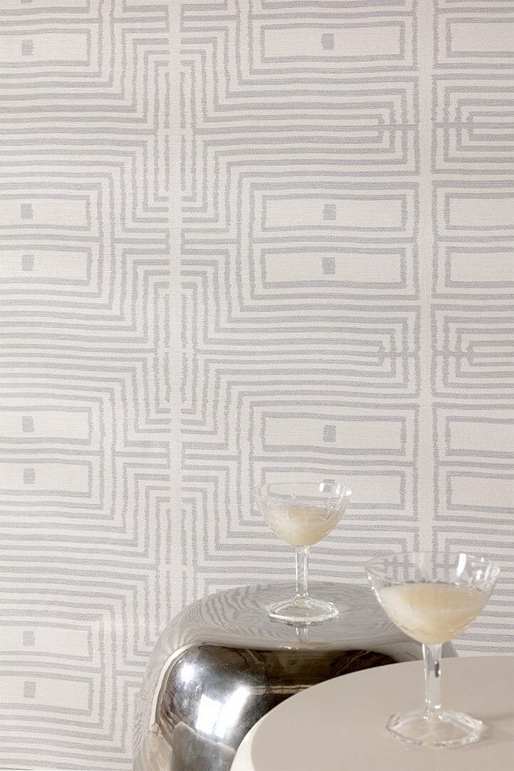 Tapeta etniczna z geometrycznym wzorem Masureel RIC302 Serica
