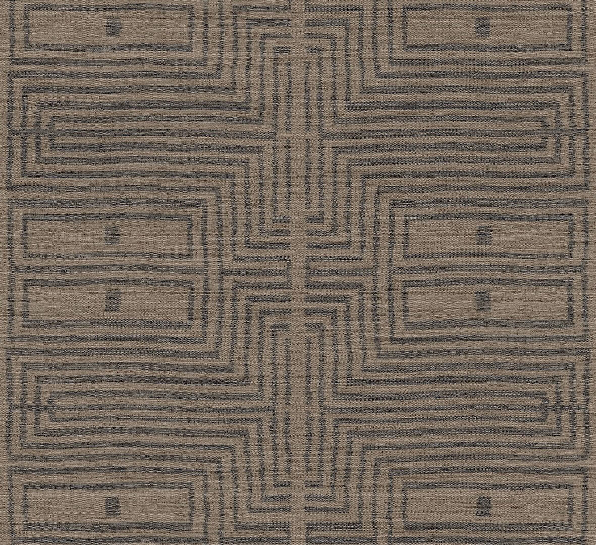Tapeta etniczna z geometrycznym wzorem Masureel RIC303 Serica