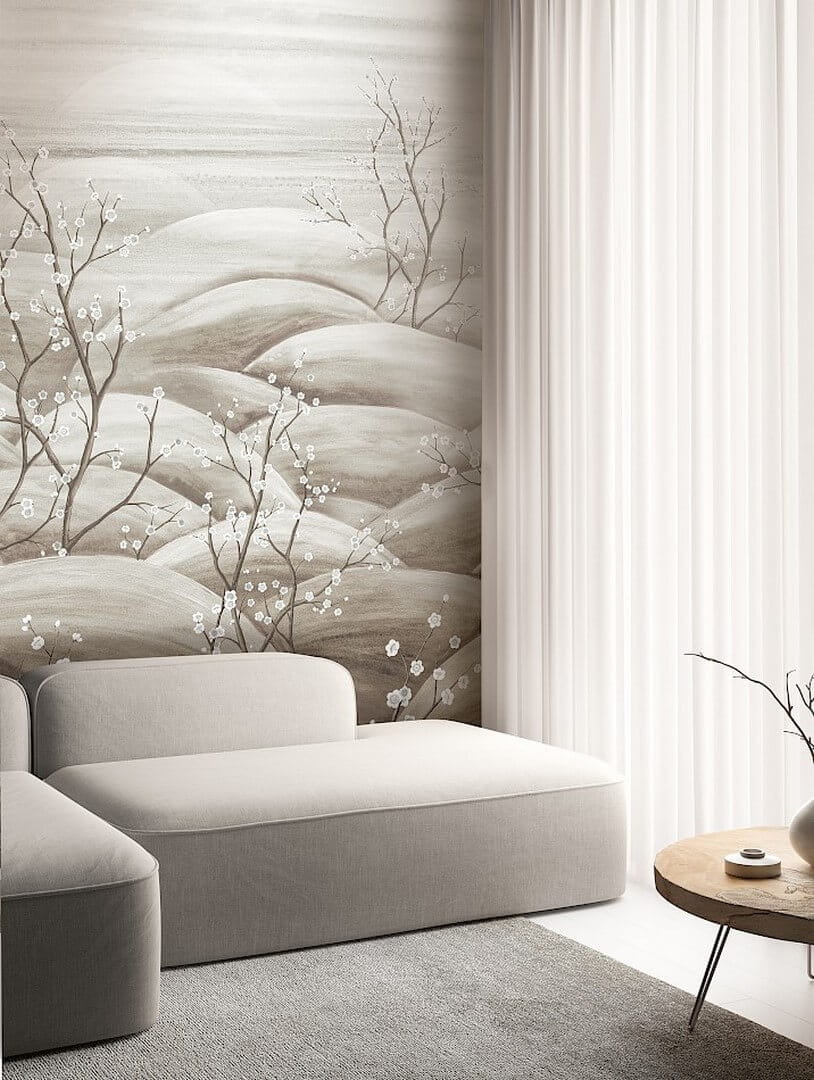 Mural kwitnące gałązki Masureel DGTRA5033 Sakura Traces
