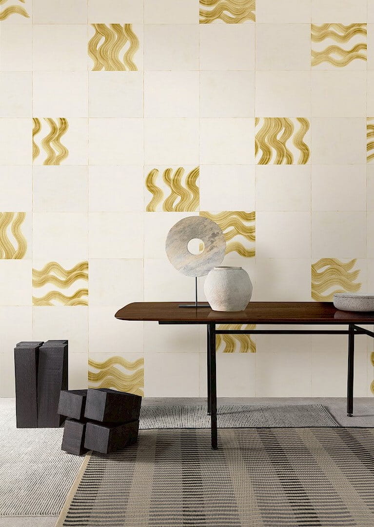 Mural fale w kwadratach Masureel DGTRA6022 Yugen Traces