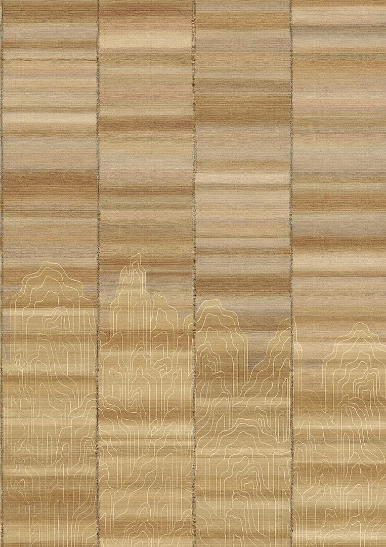 Mural linie górskie Masureel DGTRA8012 Iwa Traces