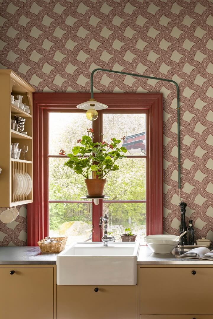 Tapeta w medaliony Sandberg S10820 Annie Red Rosa & Friends