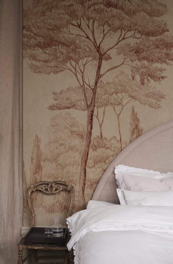 Fototapeta włoski krajobraz z drzewami Sandberg S10696 Andrea Terracotta Villa Como