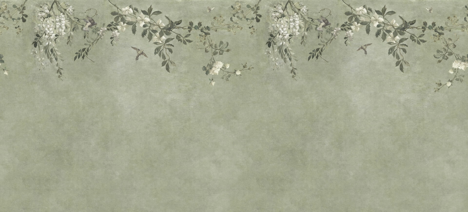 Fototapeta kwiatowa pergola Sandberg S10812 Nico Sage Green Villa Como