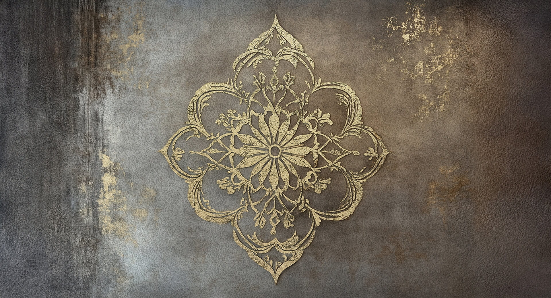 Fototapeta stylowy ornament Muance MU16074 Golden Mirage Ivory