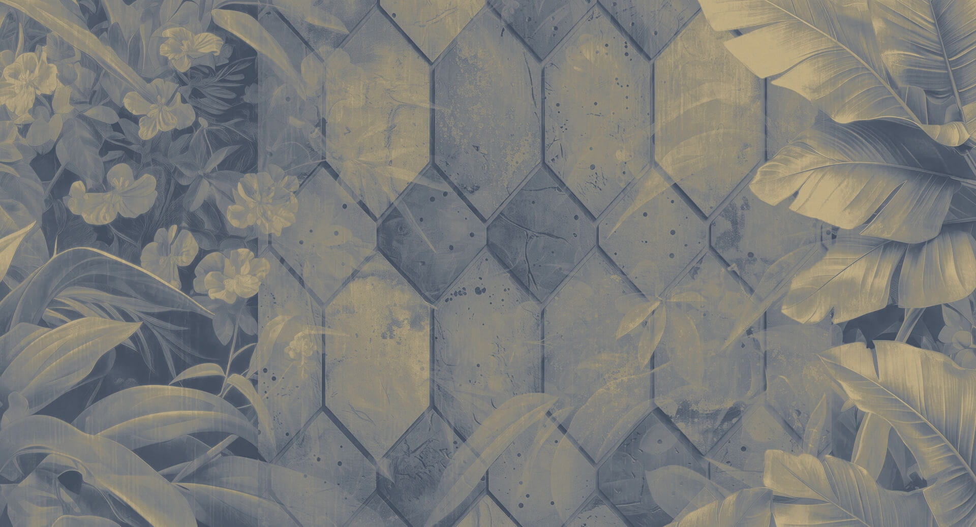 Fototapeta liście i geometria Muance MU16084 Jungle Gleam Ivory