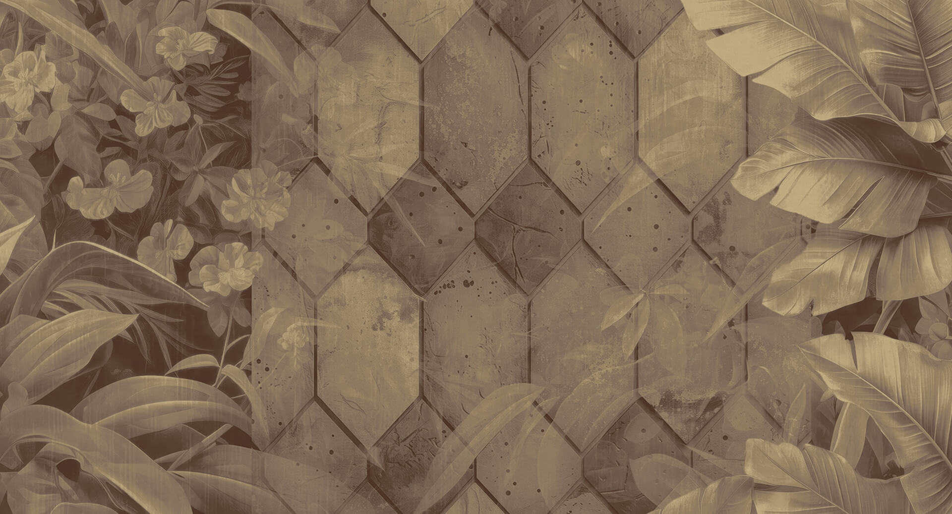 Fototapeta liście i geometria Muance MU16085 Jungle Gleam Ivory