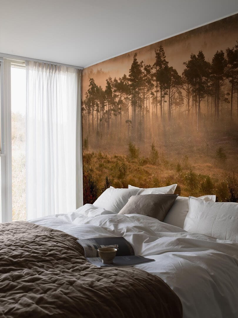 Mural sosny we mgle Boras Tapeter Studio 9774W Dimslojar Marie Mattsson