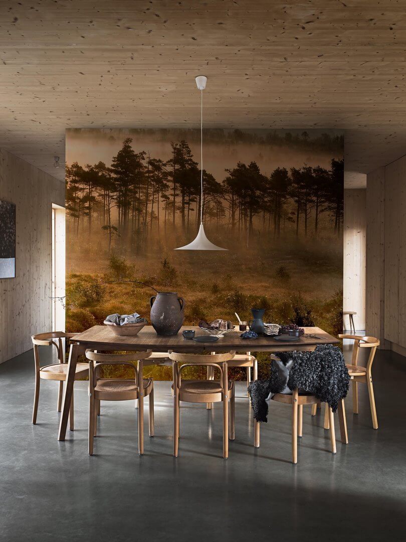 Mural sosny we mgle Boras Tapeter Studio 9774W Dimslojar Marie Mattsson